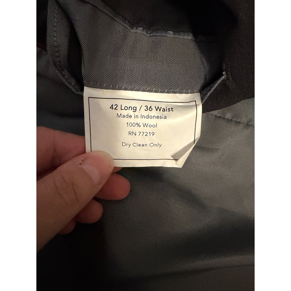 Wilke Rodriguez Mens 42L Wool Blazer Charcoal Gray Two Button Sport Coat 42 Long - Picture 4 of 10